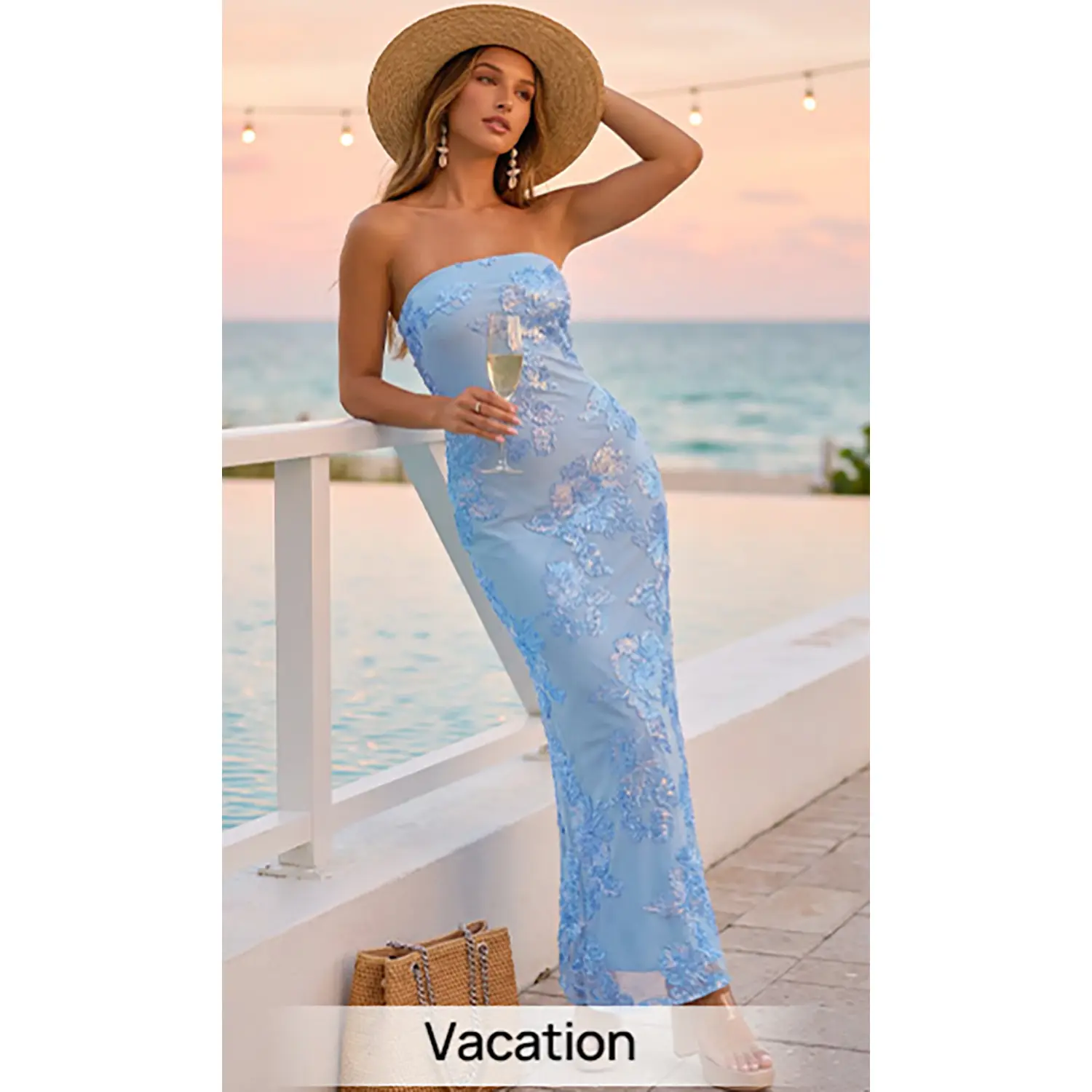 MEROKEETY Women's Floral Strapless Maxi Dress 2026 Summer Mesh Tube Bodycon Formal Wedding Guest Cocktail Party Long Dresses - TikTok Shop MEROKEETY Women's Floral Strapless Maxi Dress 2026 Summer Mesh Tube Bodycon Formal Wedding Guest Cocktail Party Long Dresses - TikTok Shop