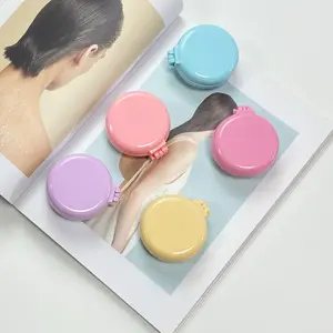 5PCS/Set Mini Macaron Portable Foldable Hair Brush With Makeup Mirror, Dual-Use, On-the-Go Styling, Travel Daily Essentials, Cute Folding Air Cushion Comb for All Hair Types, Massage, Unisex, Birthday/Christmas/Halloween Gift, Party Favors, 5 Colors