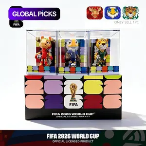 [FIFA Official Licensed] 2026 World Cup Mascot Complete Collection Ornaments Canada Maple, Mexico Zayu, USA Clutch Mini Figures 1Pc/3Pc Set Collectible Football Souvenir Fan Memorabilia Desktop Decor Trendy Toys Genuine Merchandise #GLOBAL PICKS