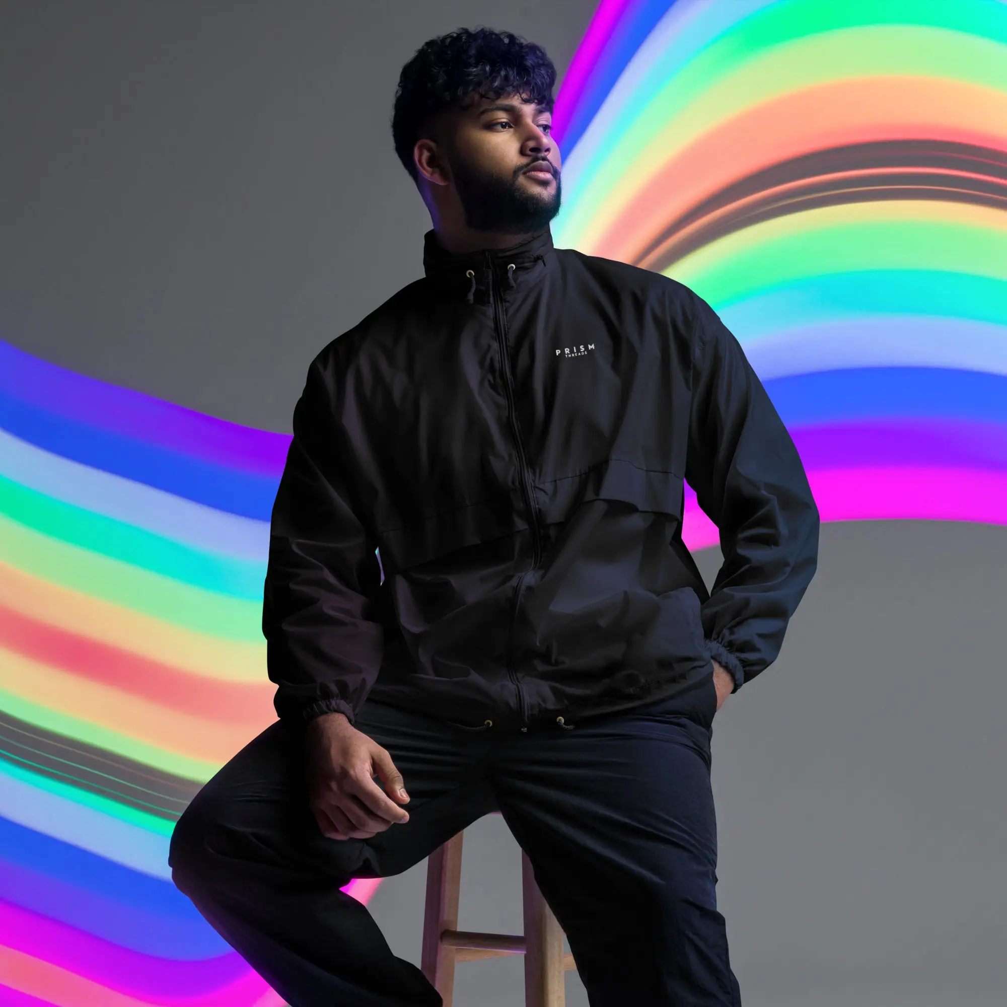 Embroidered Windbreaker