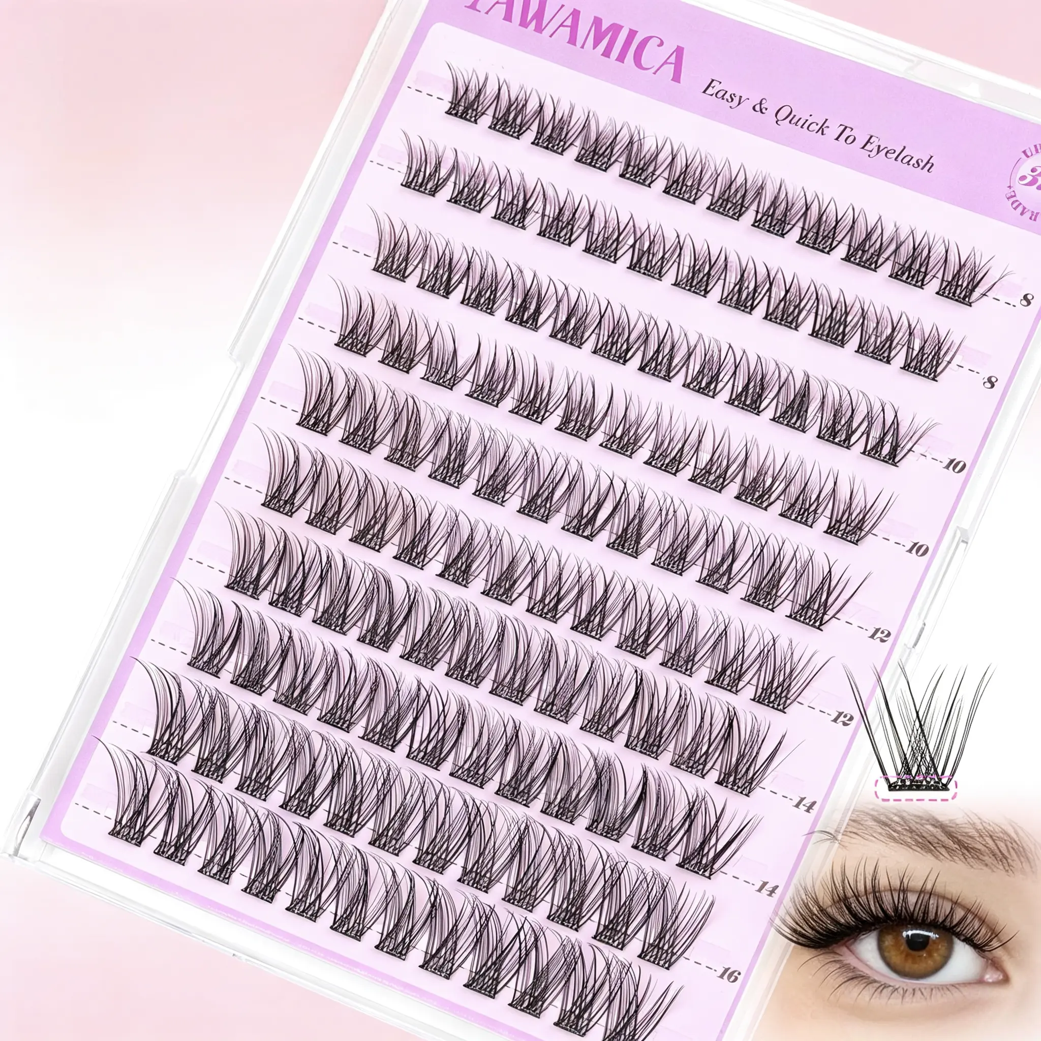 Yawamica Wispy Lash Clusyers DIY Soft Cluster Eyelashes Extensions