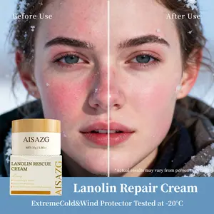 Lanolin face cream for intense hydration and moisture retention, softens rough skin, prevents dryness and cracking/peeling, alleviates redness, reduces dryness, and smooths the skin’s texture