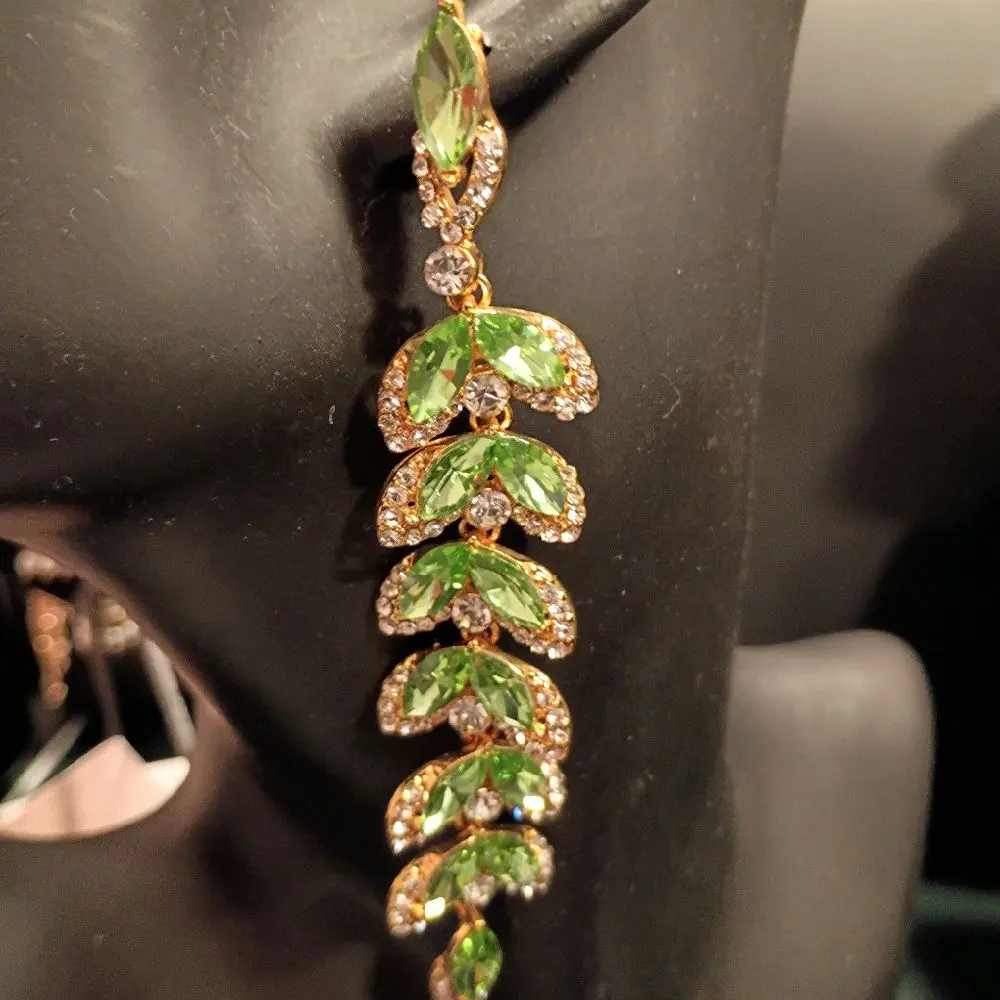 live Now!! Any 3 for $25 LIVE NOW!!!Special Occasions Earrings for Women Elegant Green Gemstone Drop Earrings Perfect for Parties Weddings and Holidays Versatile Use Enhance Your Look