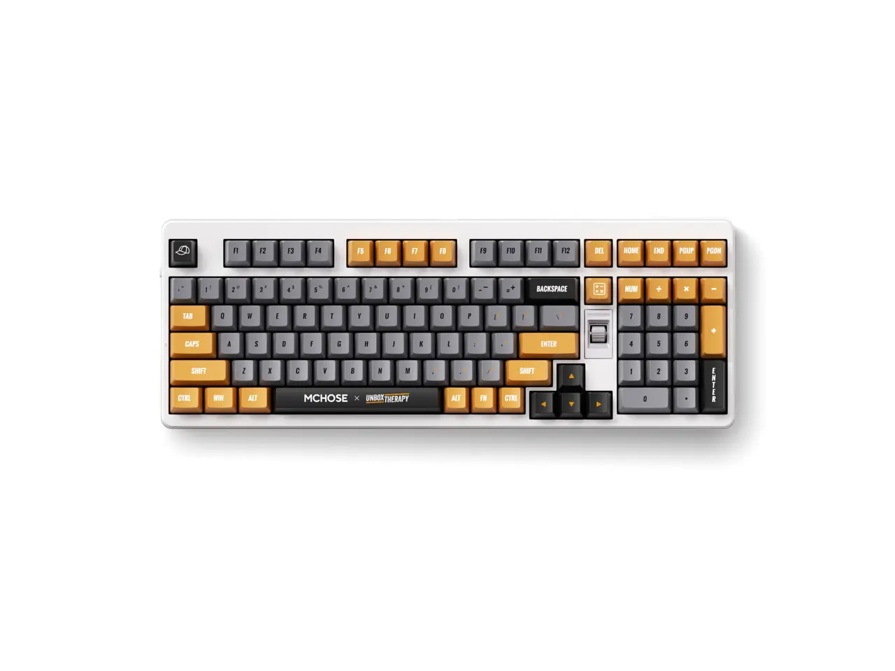 MCHOSE x Unbox Therapy UT98 98% Tri-Mode Wireless Gasket Mount Mechanical Keyboard, 10000mAh Battery - Retro Therapy (Silent)