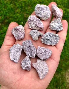 New Moon Beginnings Raw Lepidolite Stone - Natural Colorful Rocks in Hand