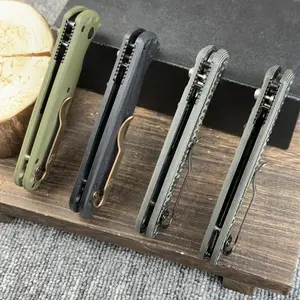 4300BK Folding Knife - D2 Battlewash Blade G10 Handle, Button Lock EDC Tool for Camping, Outdoor Use& Hiking, Survival Tools, the best gift high-end quality and Neck Knife Gift Set