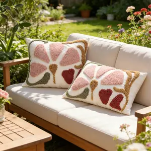 Floral Leaf Pattern Pillow Cover, Nordic Style Bohemian Moroccan Sofa Cushion, Home Decor for Living Room Bedroom Car Bed Headrest