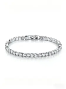 Elegant Zirconia Women's Bracelet, Sparkling Jewelry for Gifts and Special Occasions, Fashionable Accessory, Perfect Choice for Any Event