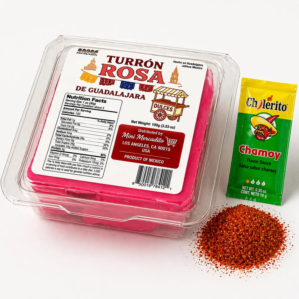 Turron Rosa de Guadalajara Mexican Candy (100g) - Sweet Traditional Candy Turron Rosa de Guadalajara Mexican Candy (100g) - Sweet Traditional Candy