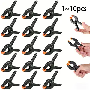 1-10pcs Plastic Spring Grip Clamps, Clamps, Ideal for Photo Studio, Woodwork, Artwork, Household Hand Clamps