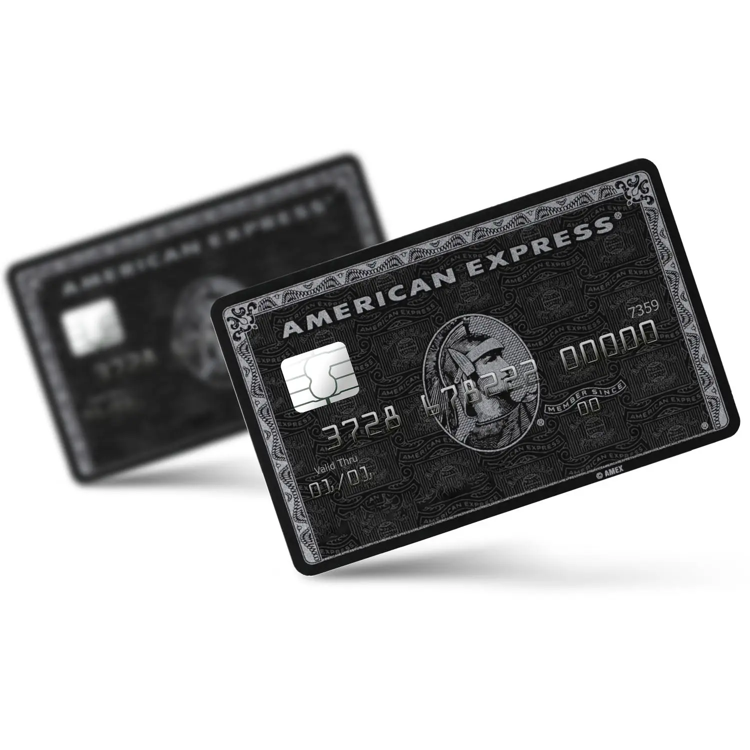 Black Centurion American Express Credit Card Skin, Cute Anime Lover Card Skin, Gift for Her