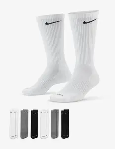 NIKE  Mens Everyday Plus Cushioned 6 Pack Crew Socks
