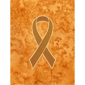 212 MAIN Rectangle Leukemia Awareness Orange Ribbon Garden Flag, 11x0.01x15 in, 0.19 lbs, 100% Polyester Double-Sided Fade-Resistant Outdoor Home Garden Decor