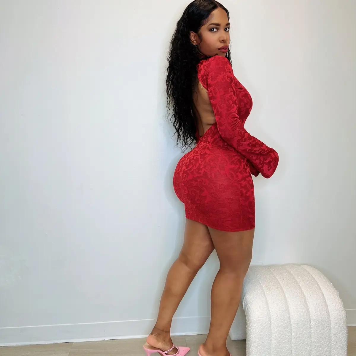 Red Rose Custom Dress for Women - Casual Style, Perfect for Any Occasion - Womenswear