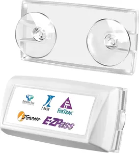 EZ Pass Holder with  Suction Cups for Windshield, Fits for   States, Easy to Install and Remove