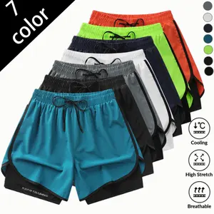 2026 Summer Hot-Selling Anti-Exposure Double-Layer Sports Shorts for Men and Women Couples Running Hot-Selling