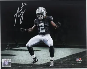 Ashton Jeanty Las Vegas Raiders Autographed 8" x 10" Touchdown Dance Spotlight Photograph - Fanatics Authentic Certified