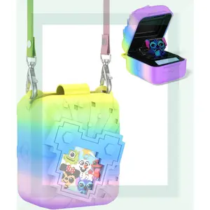 Soft Silicone Case for Bitzee Disney Interactive Toy Digital Pet, Shockproof and Protective Carrying Case for Bitzee Disney Virtual Electronic Pets with Lanyard for Kids (Rainbow)(Gag Toys & Practical Jokes)(Gag Toys & Practical Jokes)