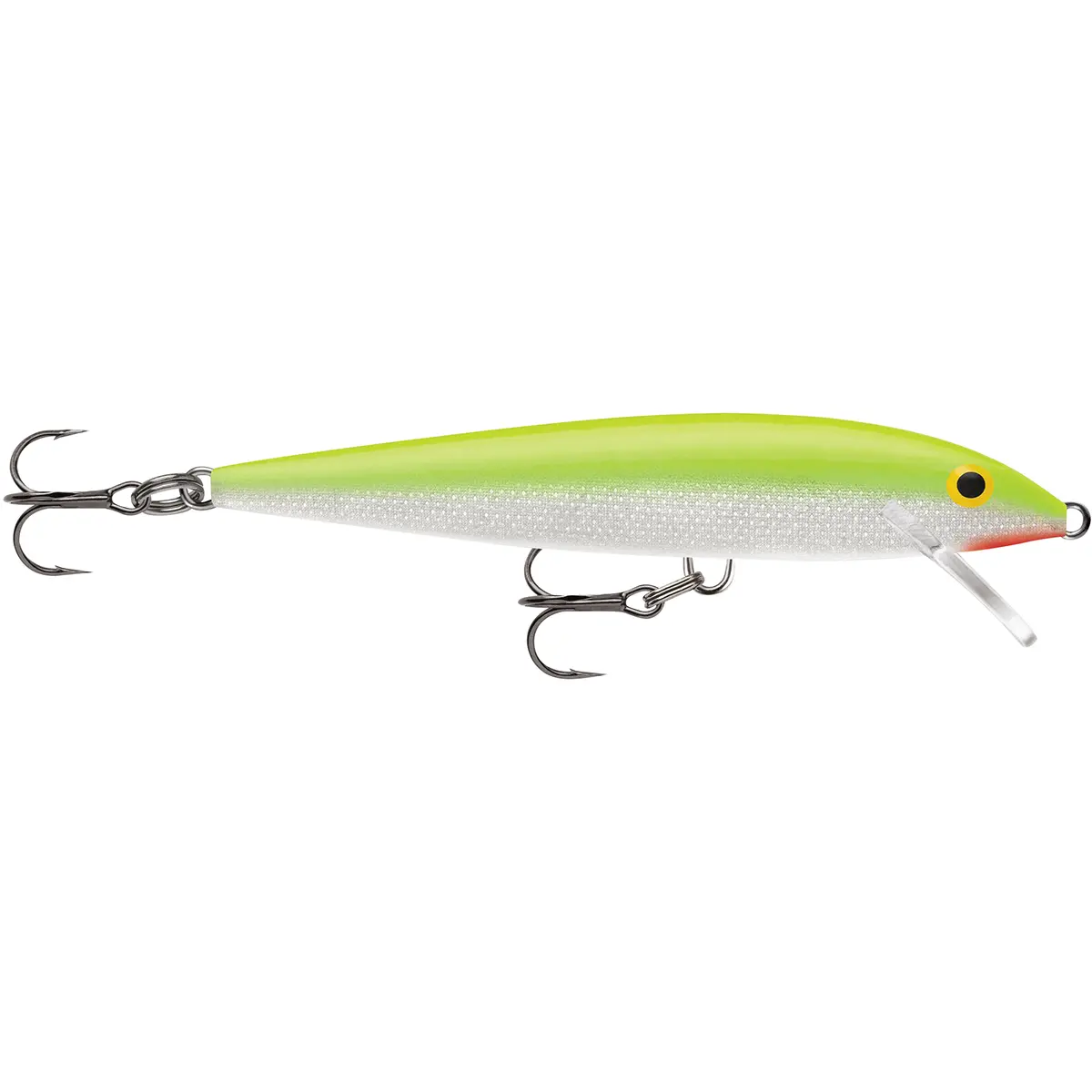 Rapala Original Artificial Floating Lure, 2-in Balsa Wood Minnow with Wounded Action, Black Nickel Hooks for Topwater or Bottom Bouncer Use, Tank Tested