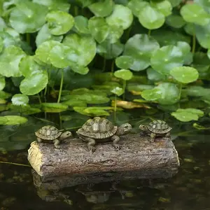 Floating Turtle Decorative Figurine for Pond & Fish Tank, Perfect Thanksgiving Gift, Garden Decoration Accessory, Unique Animal Ornament