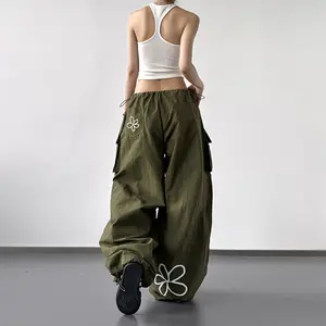 Women's Elegant Loose Urban Streetwear Cargo Pants - Basic Bottom Clothes for Women