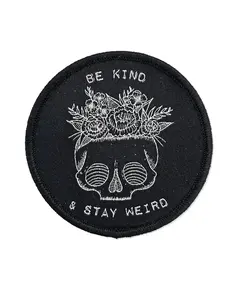 Be Kind & Stay Weird Skull Patch
