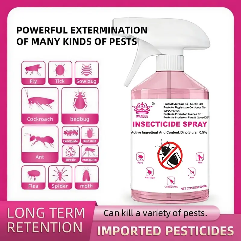 Indoor Liquid Insecticide Concentrate - Powerful Insect-Control Solution for Residential Use, Easy-to-Use Cockroach, Bedbug Extermination, Kills a Variety of Pests