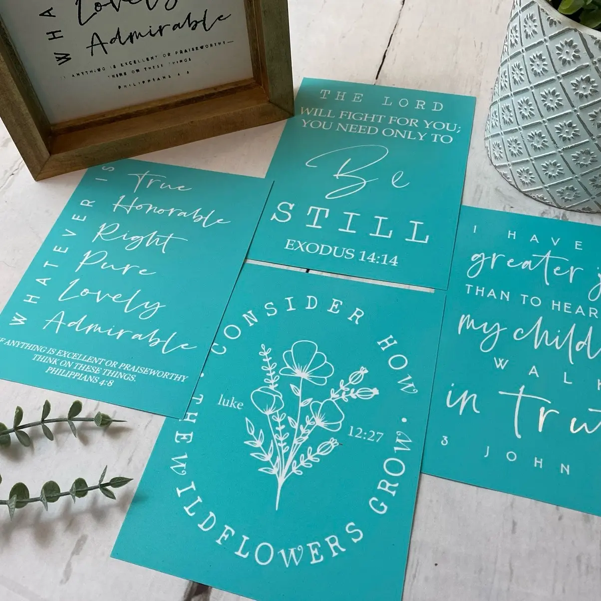 Reusable Stencil Set with Bible Verses (4 Pack) Reusable Stencil Set with Bible Verses (4 Pack)