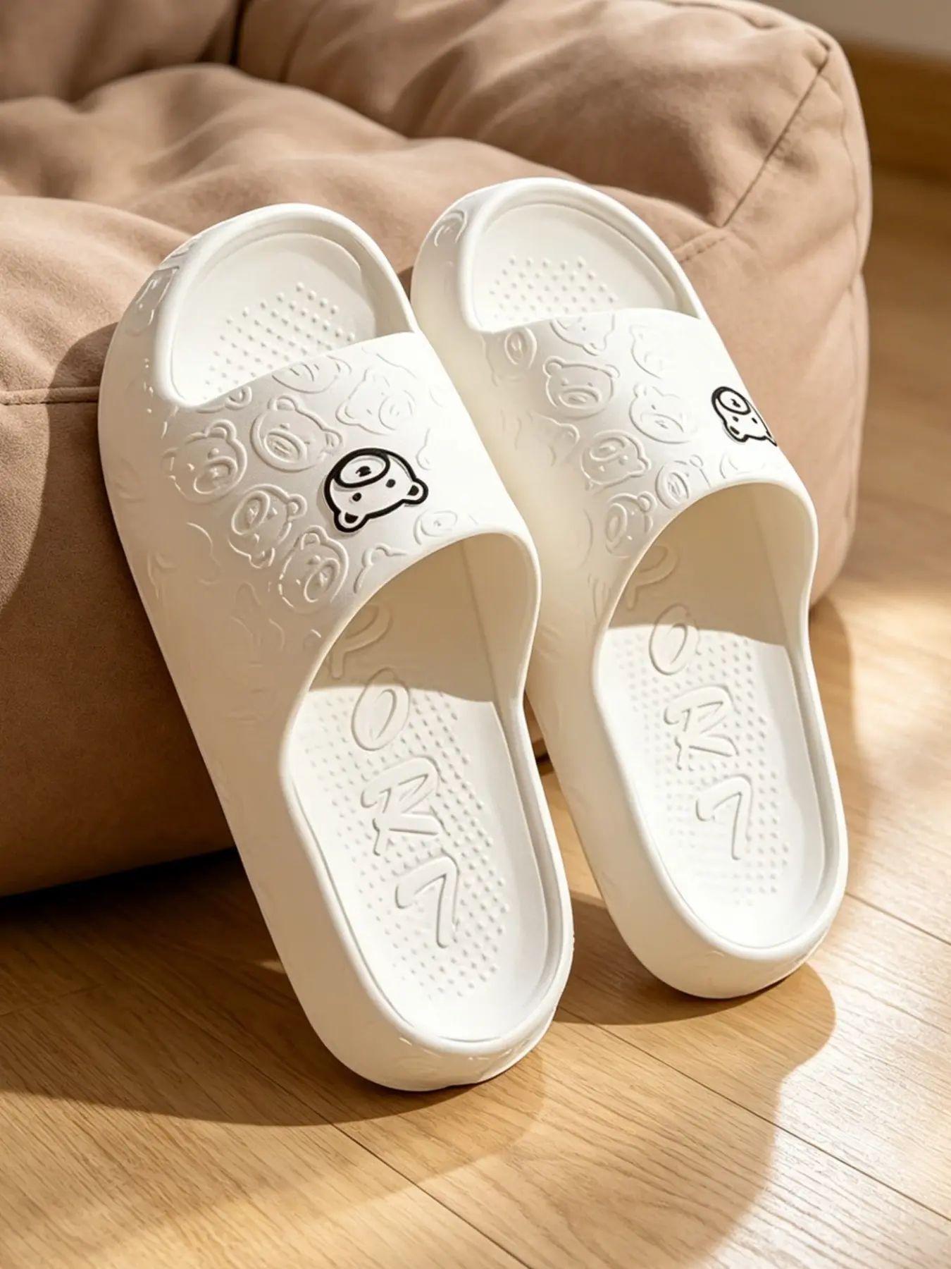 Women's Cute Bear Design Slides, Casual Soft Comfortable Home Slippers, House Slippers, Summer Slide Slippers, Quick Drying Bathroom Slippers, All-match Slide Slippers for Indoor & Outdoor Wear, Girl, EVA Slippers