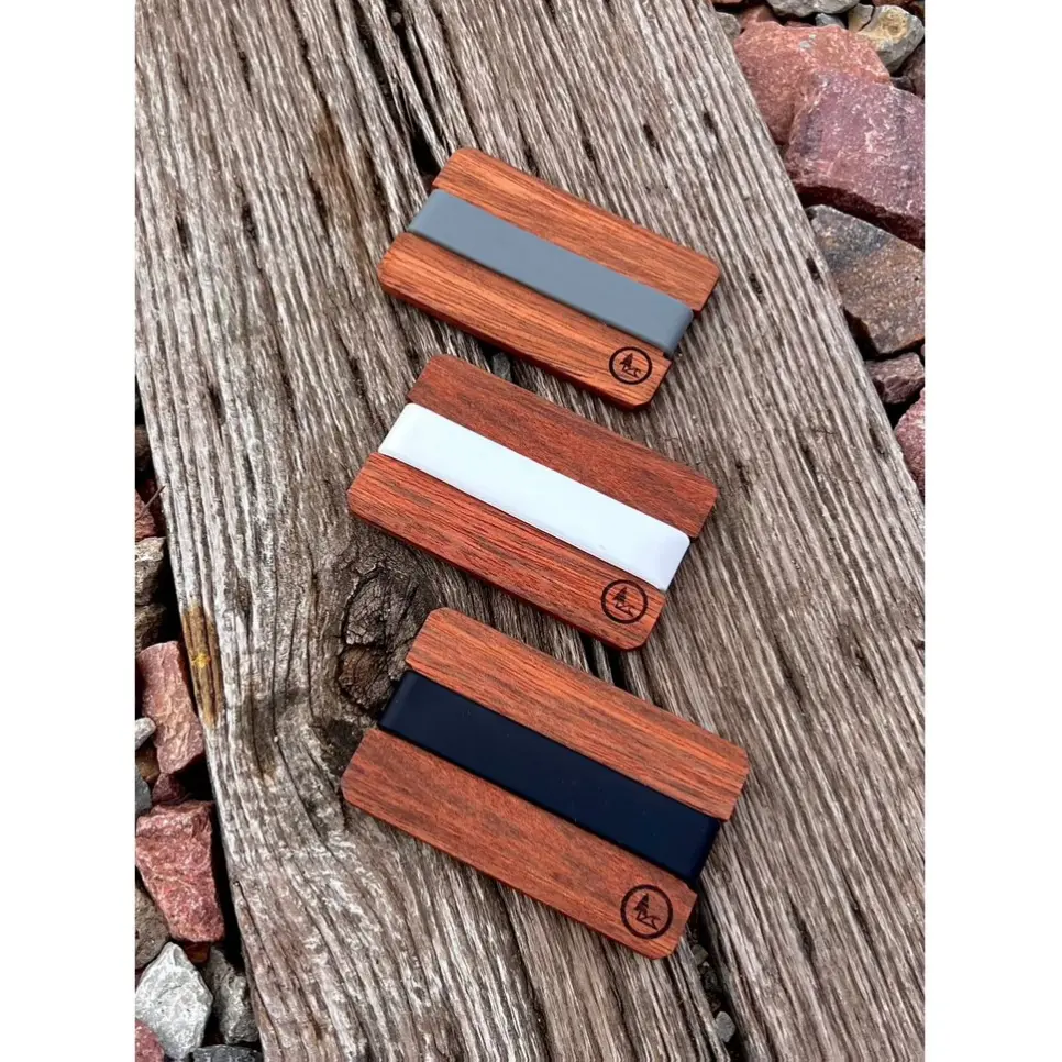 Nomad Wallet - Mahogany Handcrafted Wood Front Pocket Wallet HANDMADE IN THE USA