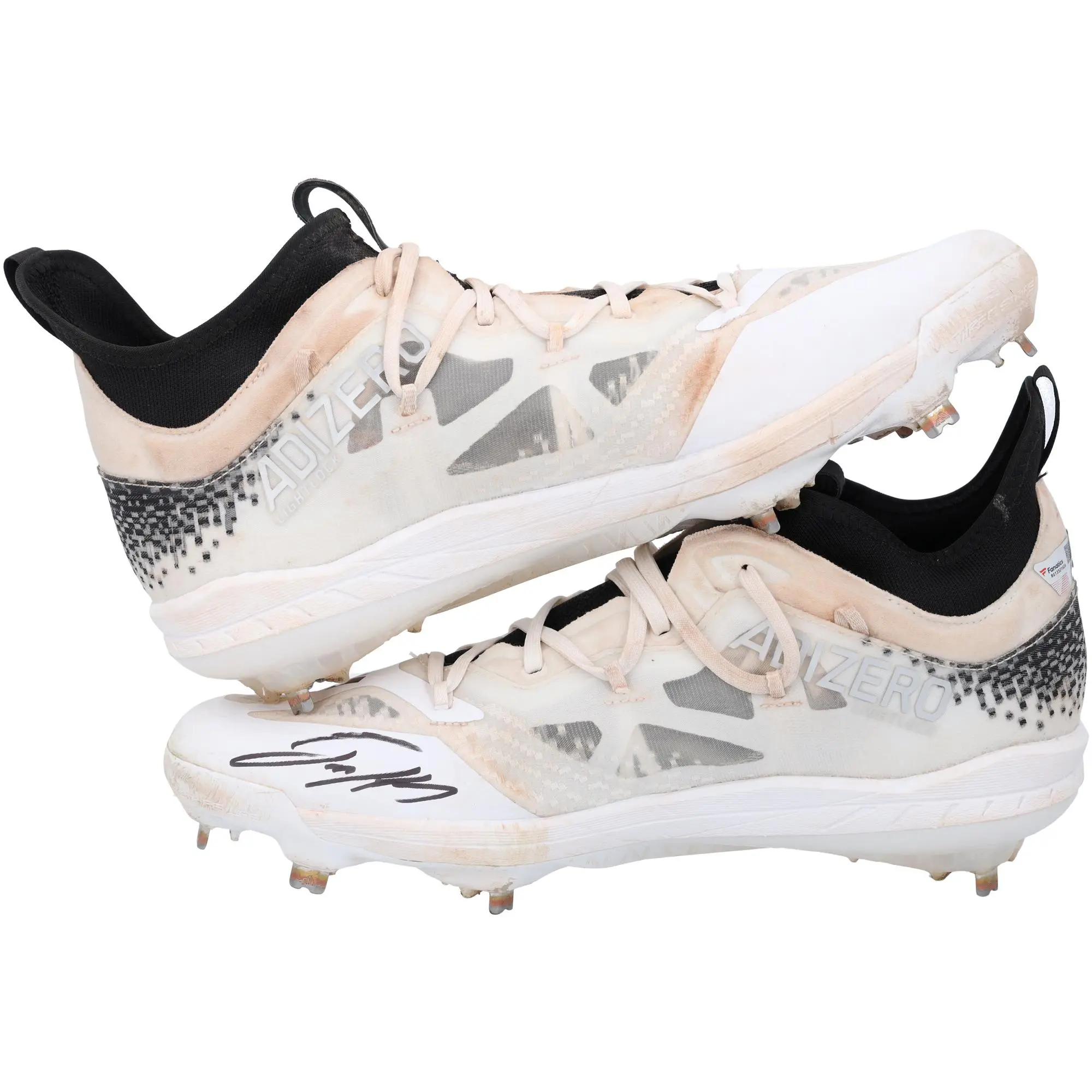 Jackson Holliday Baltimore Orioles Autographed Game-Used White and Black Adidas Cleats from 2024 MLB Spring Training - Fanatics Authentic Certified