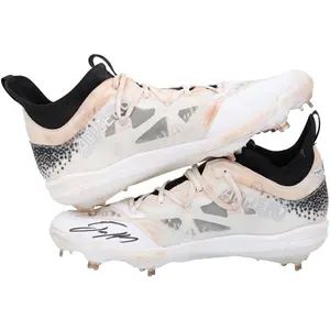 Jackson Holliday Baltimore Orioles Autographed Game-Used White and Black Adidas Cleats from 2024 MLB Spring Training - Fanatics Authentic Certified