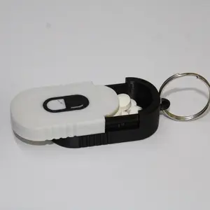 Compact Sliding Lid Pill Box Organizer, Travel Vitamins Small Parts Case