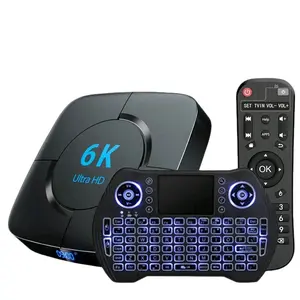 Android TV Box with 6K Ultra HD Display, Bluetooth Audio, and Smartphone Connectivity
