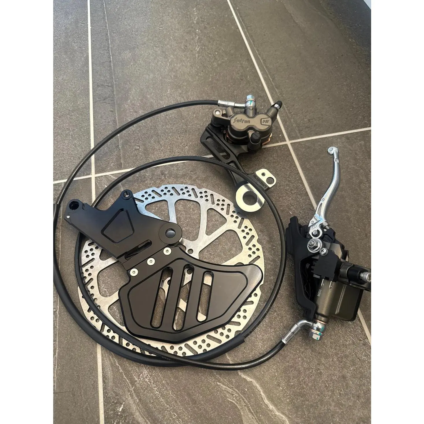 Rear Brake Kit for Talaria MX4, MX3 & XXX Models | OEM Style Caliper & 240mm Stainless Steel Rotor for Enhanced Control | Improves Braking Performance & Prevents Overheating, Hardcore Stunt Riding, Aluminum, Heat Dissipation, Maximum Brake Bite