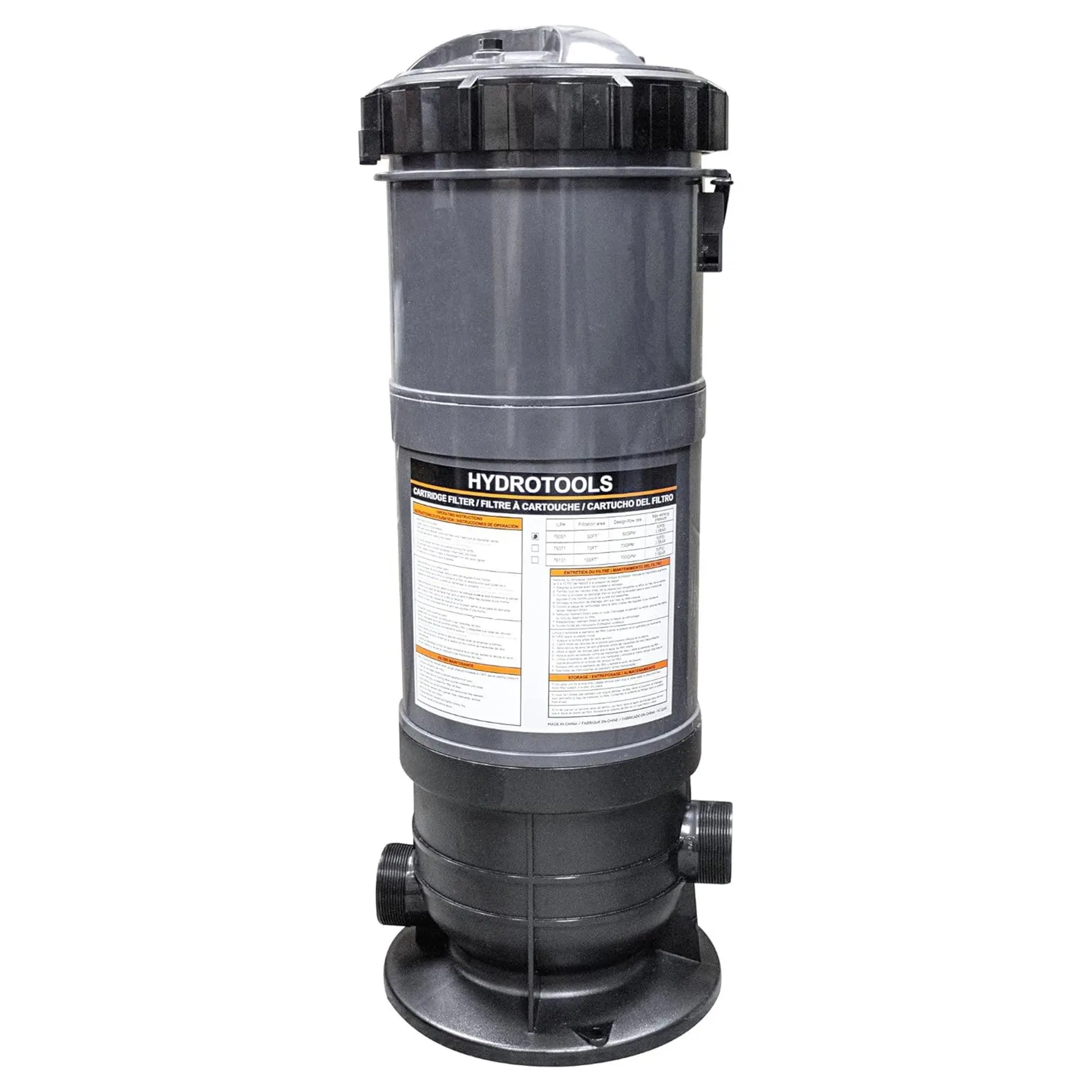 Swimline HydroTools 50 Sq Ft Sure Flo Cartridge Pool Filter Tank and Elements