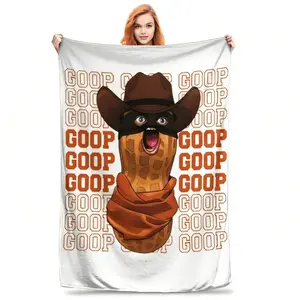 Arc Raiders The Burnt Peanut Goop Meme Blanket Lightweight Throw Blanket Flannel Microfiber Plush Bed Blanket Super Soft Blanket for All-Season Travel Camping Home Rug Suitable for giving as gifts to friends, parents and children
