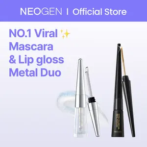 [NEOGEN Official] Metal Mascara & Lip Gloss Duo | Waterproof Volume Mascara & Hydrating Glossy Lip Serum Set
