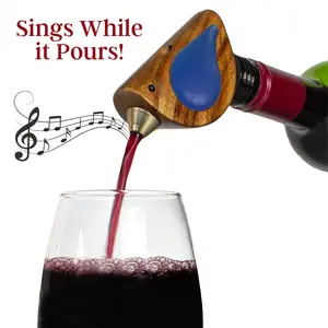 Songbird Specialties Bottle Pourer, Blue — "Sings" with Every Pour of Wine