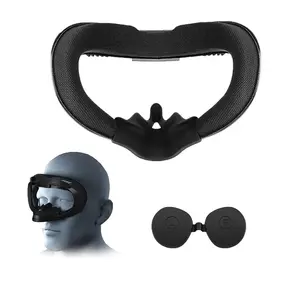 VR Face Strap & VR Head Strap & Lens Protector Set For Oculus Quest 2 VR, VR Accessories, Soft Comfortable Sweat-absorbing Breathable Face Sponge & Silicone Lens Protector, Virtual Reality Game Accessories, Gaming Accessories