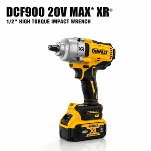 DeWalt DCF900 20V MAX XR Brushless 1/2-Inch Cordless Impact Wrench with Hog Ring Anvil, 1898Nm Breakaway Torque and Precision Wrench Control, Heavy Duty Power Tool for High-Tensile Bolts and Truck Fleet Maintenance