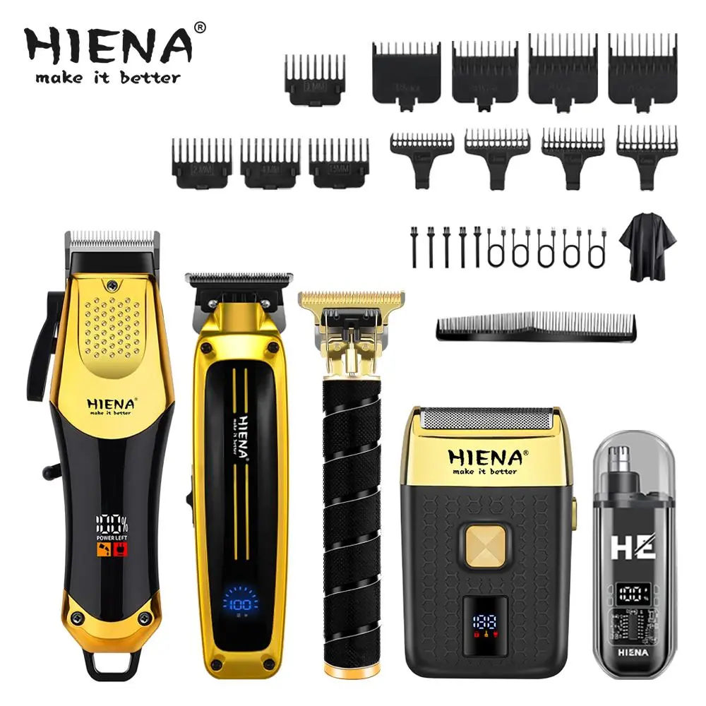 5-in-1 Cordless Hair Clipper Kit with LED Display｜USB Rechargeable, Adjustable Guards & Accessories for Precision Home Haircuts. A Functional Gift for Dad
