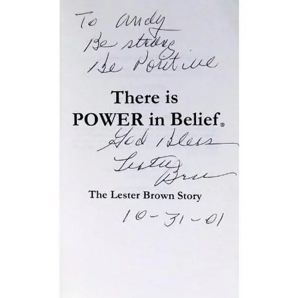 USED Book - There is POWER in Belief by Lester Brown (Paperback) - english
