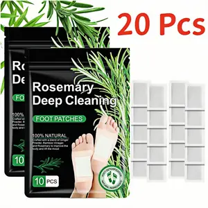 20 Pcs Natural Herbal Foot Detox Patches -GingerBamboo Deep Cleansing Pads for Stress Relief,Toxin Removal, Better Sleep & Wellness FitnessTreatment Healthcare Solution TherapeuticHealthy Therapy,detox foor pads