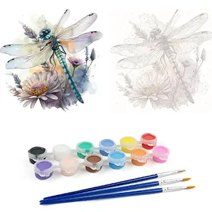 1PC DIY Paint by Number Kit Dragonfly Frameless Canvas Wall Art Gift Idea40x40cm