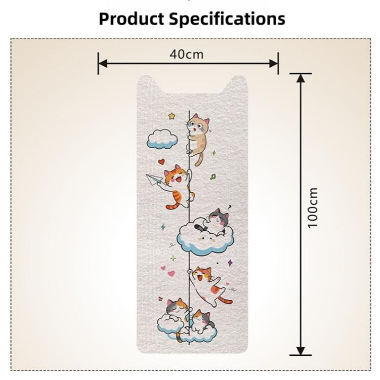 Adhesive Cartoon Cat Scratcher Wall-Mountable Easy to Install Wear-Resistant, Furniture Protector for Cats