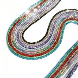 0.14in Rhinestone Glitter Shoelaces, Exquisite Christmas Decor Crystal Shoe Laces Dressup Rope, Colorful Glitter Drawstring for DIY New Shoes/Sneakers/Hoodies