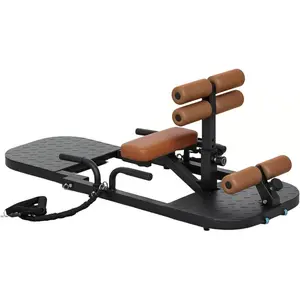 Foldable Squat Machine, Hip Thrust Machine with Push Up Stand, Multipurpose Glute Workout Equipment for Home Gym