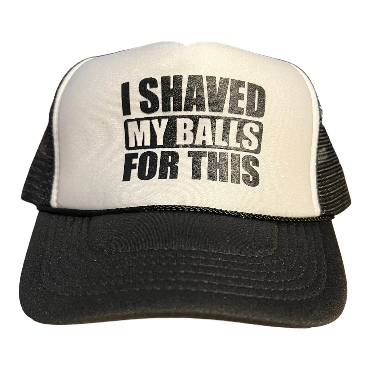 I shaved my balks for this trucker hat funny trucker hat adult size bachelor party college novelty cap boating summer beach classic foam dad