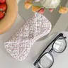 Cute Floral Heart-Shaped Glasses Storage Bag, Quilted Eyeglass Case, Travel Glasses Pouch, Girls Sunglasses Accessories, Glasses Holder, Eyeglasses Holder, For Girls